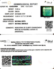 10.85/CT Natural Panna Stone with Govt. Lab Certificate-4551